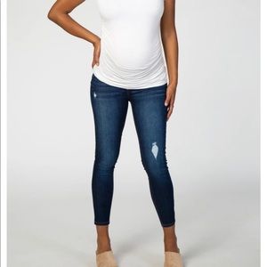 Distressed Maternity Jeans